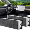 BASENOR 2025 2026 Tesla Model Y Cabin Air Filter HEPA Air Intake Filter Replacement with Activated Carbon for 2020-2026 Model Y Accessories (4 Pack) Fit Model Y 2025 2026 Refresh (Juniper) Launch