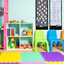 Seajan 2 Sets Daily Schedule Pocket Chart 13+1 Pockets Scheduling Pocket Chart Each Include Dry Erase Cards Hanging Hooks for Classroom Teacher Reusable Office Home Preschool Activity