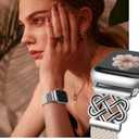 TOYOUTHS Braided Magnetic Band Compatible with Apple Watch Bands 42/41/40/38mm Women Men, Dressy Celtic Metal Fancy Stretchy Elastic Bracelet Strap for iWatch Series 11 10 9 8 7 6 5 4 SE 3 2 1