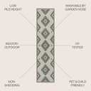 JONATHAN Y TSN202D-28 Lior Geometric Moroccan Diamond Green/Cream 2 ft. x 8 ft. Indoor/Outdoor Runner Rug, Pet Friendly, Non Shedding, Stain Resistant, Easy-Cleaning for Home, Patio, Backyard, Porch (2' x 7'10" (Rectangular))
