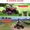 GarveeLife 12V Kids Ride On ATV, 4 Wheeler Electric Vehicle for Kids 3-8 Toddler Battery Powered Toy Car for Boys Girls with Remote Control, LED Lights, Soft Start, Treaded Tires, Music, Red
