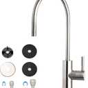 iSpring GA3-BN Drinking Water Faucet with 3/8" Connector, Heavy Duty Lead-Free Reverse Osmosis Faucet for RO System, Non-Air Gap 100% Stainless Steel RO Faucet, Brushed Nickel Finish