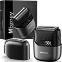 Mbzoey Electric Foil Shavers for Men: Mini Electric Razor for Face - IPX7 Waterproof Cordless Razor with LED Display & Fast Charge - Micro-Comb Technology & Precision Blades (Sanded Grey)
