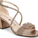 LifeStride Women's Captivate Strappy Block Heel Dress Sandals (8 Wide, Bronze)