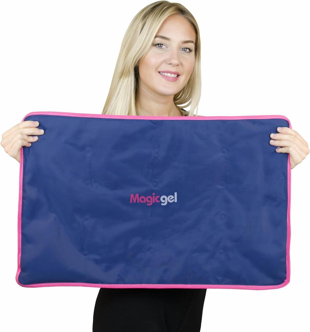 Magic Gel Extra Large Reusable Ice Pack (15" x 23.5") for Max Back and Full Body Pain Relief from Injuries, Swelling, Bruises, Sprains - FSA HSA Eligible - Ice Blanket for Sleeping & Physical Therapy