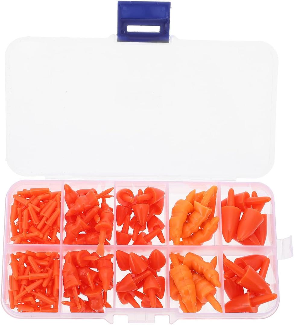 Mini Snowman Noses for Crafts - 160Pcs Snowman Nose Craft Red Mini Carrots Christmas Carrot Toy Santa Claus Dolls Safety for Holiday DIY Decorations