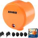 Kohree Heavy Duty Trailer Coupler Lock, RV Trailer Locks fit 2-5/16 inches, 2", 1-7/8" Couplers, Durable Structural Steel Safety Tow Lock with 4 Keys & 4 Dust Covers, Orange