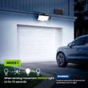 Solar Flood Lights Outdoor, 294 LED Motion Sensor Outdoor Lights, IP67 Waterproof Solar Flood Light for Outside, 3000LM Angle Adjustable Security Spot Lights for Porch Patio Yard Garage, 2 Pack 7500K (Cool White)