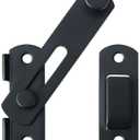 Alise 4 inch Flip Latch Gate Latches, Safety Door Lock for Barn Wood Fence Sliding French Doors,Heavy Duty SUS304 Stainless Steel Gate Hardware. Matte Black MS9500-B