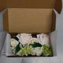 Ling's Moment 2pcs Homecoming Wrist Corsage Artificial Flowers, Girl/Mother Corsages Wristlet Dcor for Prom/Wedding/Anniversary, etc. White Ivory