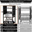 Pure Metal Heavy-Duty Tool Cart, Tool Organizer, 4 Layers + 4 Multifunctional Side Hangers, Integrated Design Power Tool Organizer, Practical Gift for Men, Husbands, and Fathers (Black)