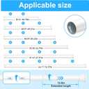 2 Pack Shower Curtain Rod 31-76 Inches Adjustable Tension Curtain Rod No Drilling Spring Loaded Curtain Rods White Shower Rods For Bathroom,Window,Closet,Room Divider,7/8" Diameter