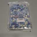 300 Pcs Focal Beads for Pens AB Color Acrylic 3D Focal Colorful Beads Bulk Round Rhinestone Spacer for Beadable Pen Keychain Making Jewelry Bracelet Necklace Charms Crafts (Winter Style)