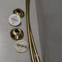 Zenna Home Rustproof Curved Shower Curtain Rod, No Drill Tension or Permanent Mount Adjustable Curved Shower Rod for Bathroom, Easy Install, Rounded for Extra Room, 50 to 72 Inches, Gold