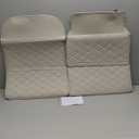 Seat Back Protector + Large Capacity Pocket Storage Organizer,Preventing the Impact of Children Stepping on the Seat Backrest (Cream White)