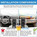 Autorder Beige Dashboard Cover Mat for 2007-2013 Chevy Chevrolet Silverado Sierra, 2007-2014 Chevy Tahoe Suburban Denali Avalanche & GMC Yukon/XL & Only One Glove Box Accessories Polyester Dash Cover