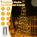 6FT Christmas Tree Lights with 234 LEDs, Remote Control Christmas Lights with 8 Lighting Modes, IP67 Waterproof Outdoor Decorations for Outside Indoor Yard PorchWarm White