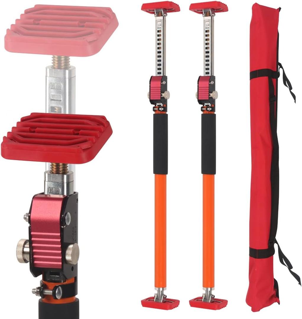 3rd Hand Adjustable Support System, Durable Steel Support Rods for Cabinet Jacks, Cargo Bars, and Drywall - Extends from 24" to 40", 2 Pack Load-Bearing Capacity 264 lb (120 kg)