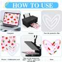 16 Pack Sublimation Blank Acrylic Paper Clips 4 x 2'' Jumbo Sublimation Heart Bookmarks for Back to School Supplies Heat Transfer DIY Design Bible Verse Crafts Office Teacher Gift