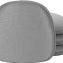 Klear Vu Gripper Non-Slip Mid Century Modern Shell Chair Cushion, Assembled in USA, Extra Thick Fill, Omega Upholstery Fabric, Set of 4 for Dining Room and Kitchen, 4 Count (Pack of 1), Gray