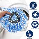 2-Tank Spin Mop Replacement Head, 3 Pack Mop Head Replacement, Microfiber, Machine Washable, Easy to Replace and Deep Cleaning