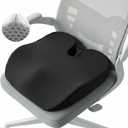 Seat Cushion for Office Chair - Cooling Honeycomb & Memory Foam 17.3" x 2.75" Tailbone Pain Relief Cushion, Ergonomic Desk Chair & Car Seat Cushion for Sciatica, Body Positioner