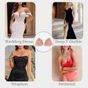 Double Sided Sticky Bra Push UP Reusable, for Large Breasts Adhesive Lifting Bras (Beige)