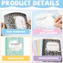 2 x Happy Birthday Bulletin Board Set for Classroom Composition Notebook Bulletin Board Composition Chart Calendar Cutouts Notebook Calendar Poster for Back to School Classroom Chalkboard Wall Decor
