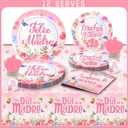 Feliz Dia De Las Madres Decorations Spanish Mothers Day Plates and Napkins Folks Knives and Spoons for Dia De Las Madres Party Supplies Decorations, Serve 12 Guests