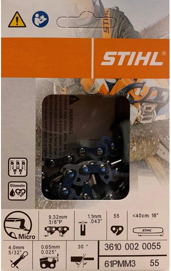 Stihl 61PMN3 55 Chainsaw Chain for 16" Bar, 3/8P Pitch.043 Gauge