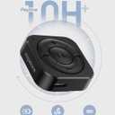 MIPEACE Bluetooth 5.3 Audio Receiver for Wired Headphones, Car & Speakers, Bluetooth Headphone Adapter with Built-in Mic, Clip-On & Pass-Through Charging-BK