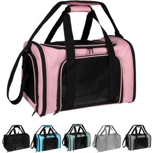 Top tasta Dog Cat Carrier Pet Carriers for Large Cats Small Dogs Carrier Soft Sided Puppy up to 25Lbs Dog Carrier Portable Foldable Dog Cat Travel Carrier (Large-Pink-20 * 13 * 13)