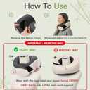 Neck Pillow for Traveling - Bamboo Charcoal Memory Foam with 360 Chin Support for Airplane, Soft & Breathable, Seamless Design, Removable Cover, Travel Accessories Included