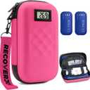 TSA Approved Insulin Cooler Travel Case Diabetic Medication Bag With Thermometer Temperature Display Medication Diabetic Cooler Travel Medicine Organizer Bag for women & 2 Ice Pack-Rose red