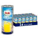 Dole 100% Pineapple Juice, No Added Sugar, Excellent Source of Vitamin C, 100% Fruit Juice, Packaging May Vary, 8.0 Fl Oz (Pack of 24) (EXP 11/27/26)