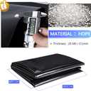 ToLanbbt Pond Liner 4 x 7 Ft HDPE Pond Liners, 20 Mil UV Resistant Preformed Pond Liner Easy Cutting, Pond Liner for Natural Looking Ponds, Waterfall, Koi Pondsand Water Garden (Black)