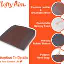Lofty Aim Car Seat Cushion, Comfort Memory Foam Car Cushions for Driving - Sciatica & Lower Back Pain Relief, Driver Seat Pillow for Auto, Office Chair, Wheelchair - Brown