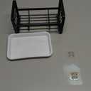 VANTEN Kitchen Sink Caddy Sponge Holder Organizer, Sink Tray Drainer Rack, Soap Dish Dispenser Brush Holder Storage Accessories - Countertop or Adhesive Wall Mount, Matte Black Stainless Steel