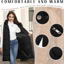 Long Puffer Vest Women Quilted Hooded Vest Zip Up Sleeveless Vests Outerwear Padded Jacket Warm Winter Coat 2026 (Black), L