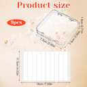 9 Pcs Press On Nail Packaging Box with 30 Pcs Adhesive Double Sided Tape Acrylic Press on Nail Case Clear Nail Packaging for Press Ons Artificial False Nails Display Container Supplies