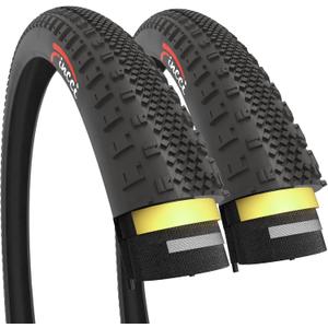Fincci 700x38c Bike Tire 40-622 with 1mm Antipuncture Protection for Electric Gravel Road MTB Mountain Hybrid Bicycle (Pair)