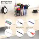 360° Rotating Marker Organizer Holder, Acrylic Pen Pencil Cup Storage