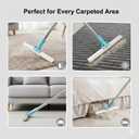 Carpet Rake for Pet Hair Removal Dog Hair Remover Rug Fluffer Tool | 3-Section Dog Hair Remover Broom for Couch, Rug for Matted Carpet, Reusable Tool for Furniture, Stairs & Car Interiors (EXP 12/31/27)