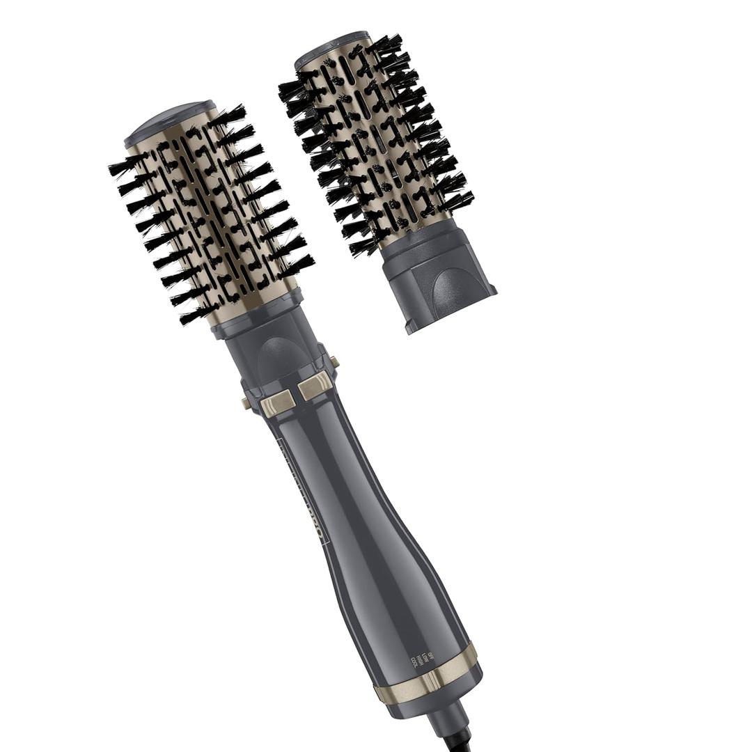 INFINITIPRO BY CONAIR Hot Air Styling Brush Set with 2Inch and 1.5Inch Bristles