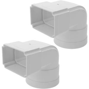 Veemoon Plastic Drain Pipe Adapter for Rain Gutter Downspout 2-Pack Square to Round Downspout Connector for Residential and Villa Water Drainage Easy Installation Weather Resistant