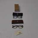 EASY READ 2 Pairs Sporty Style Reading Glasses for MenRectangular TR90 Blue Light Blocking Readers with Spring Hinge (Black/Tortoise)