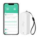 WiFi Hygrometer Thermometer Sensor: Wireless Smart Temperature Humidity Monitor with App Notification Alert, Data Storage Export, Calibration Function, Compatible with Alexa (White-1PCS)