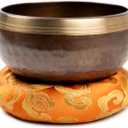 Tibetan Singing Bowl Set Brass - Master Healing Grade - Authentic Handcrafted Sound Bowl by Himalayan Bazaar