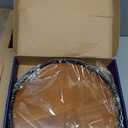 Farmhouse Oak 12" Lazy Susan Turntable Organizer for Cabinet, Round Wooden Lazy Susan Organization and Storage for Dining Table, Pantry, Kitchen, Countertop, Cupboard,Home Decor, Walnut Wood