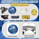 2 x 24 Pcs North Express Train Decorations Wooden Christmas Tree Hanging Ornament Christmas Train Birthday Party Decorations Believe North Pole Ticket Holiday Party